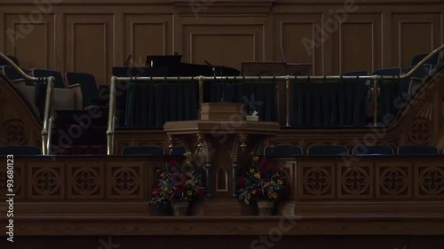 Mormon LDS Brigham City Pioneer Tabernacle pulpit zoom 4K 005