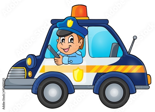 Police car theme image 1