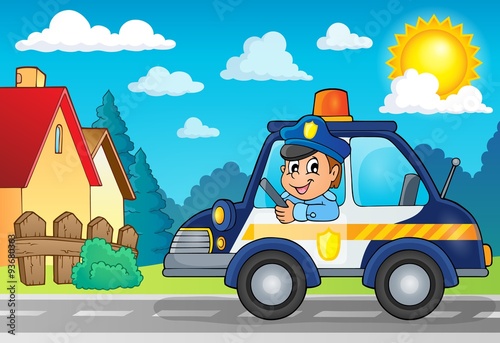 Police car theme image 3