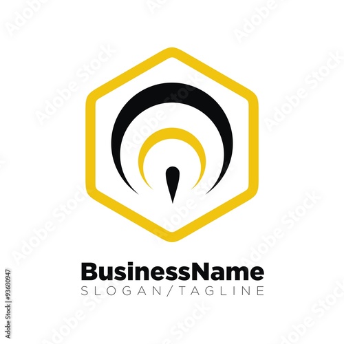 Honey Bee logo icon Vector