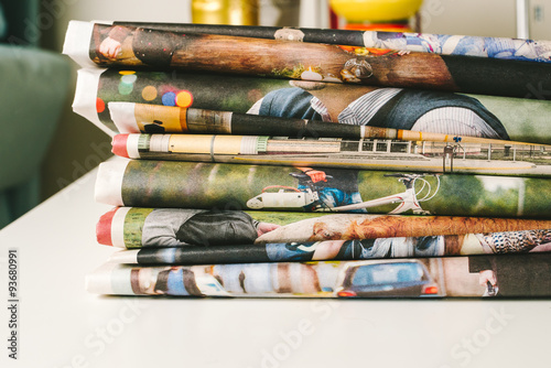 Stack of newspapers 
