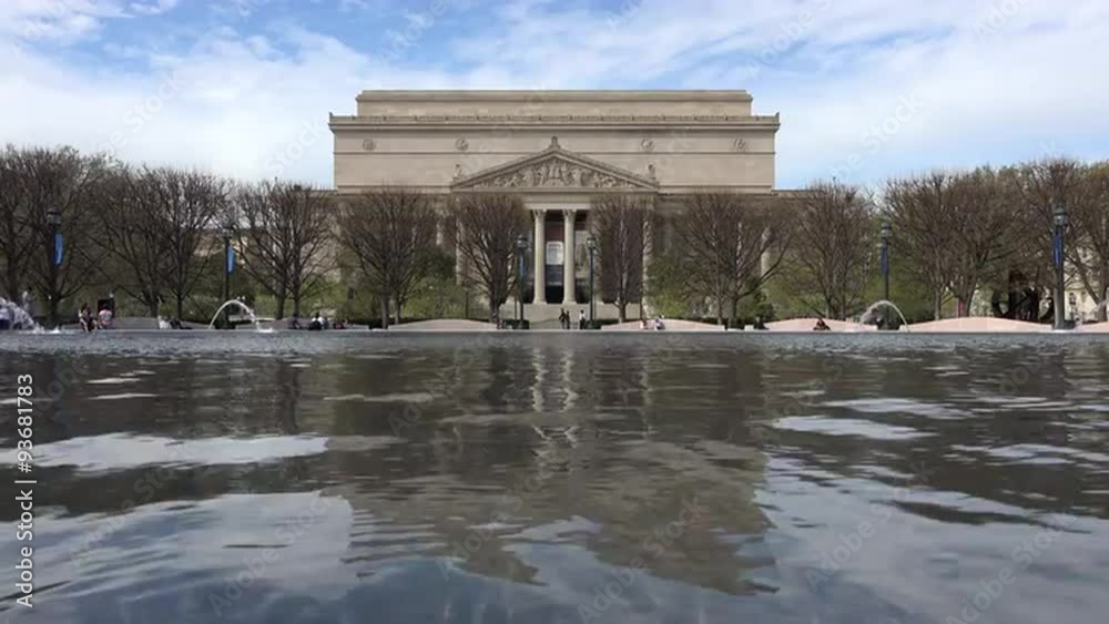 Washington DC USA Archive Building coins in fountain 4K 040 Washington DC USA Archive Building coins in fountain 4K 040