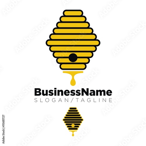 Honey Bee logo icon Vector