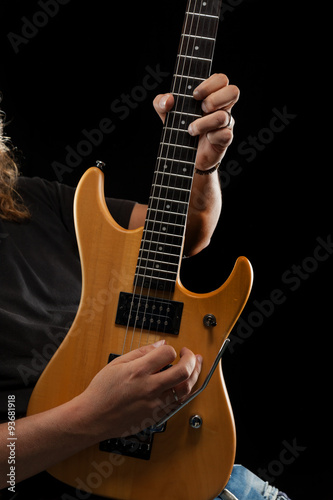 Guitar hero playing