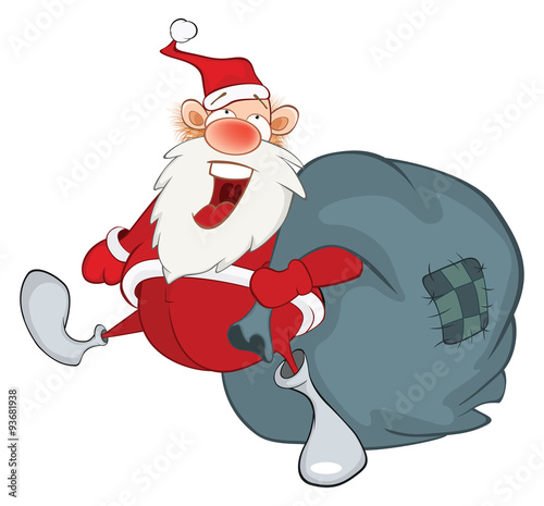 Santa Claus and a sack full of gifts