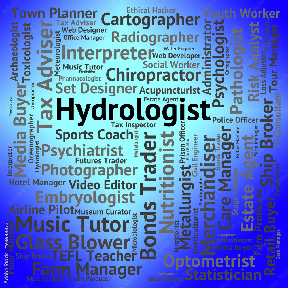 Fototapeta premium Hydrologist Job Represents Hydrologists Ocean And Career