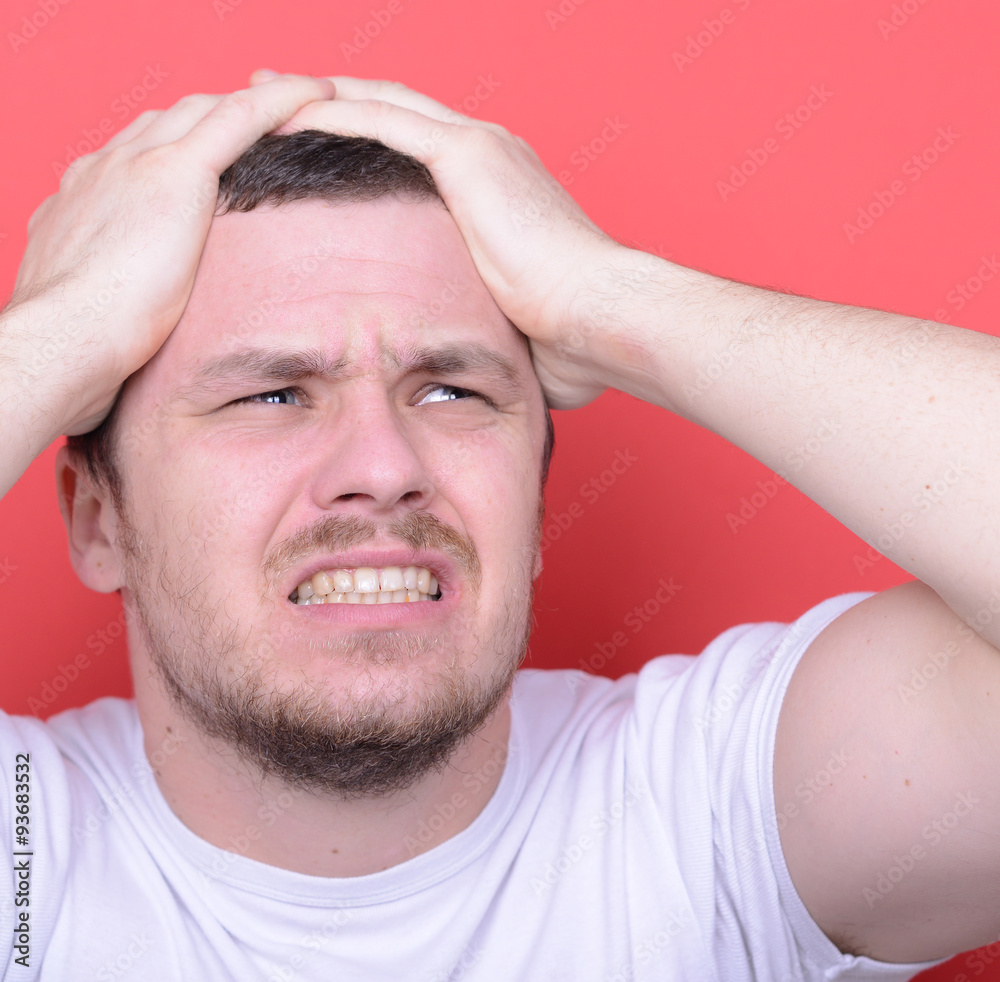 Obraz premium Portrait of desperate man