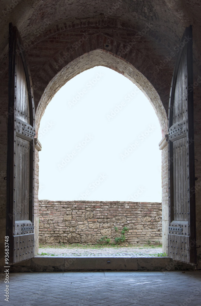 View through the arch entrance