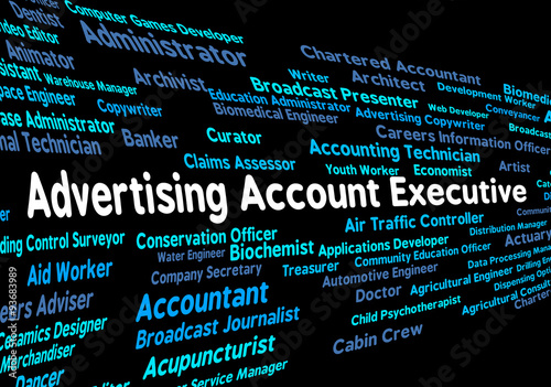 Advertising Account Executive Shows Senior Administrator And Ceo