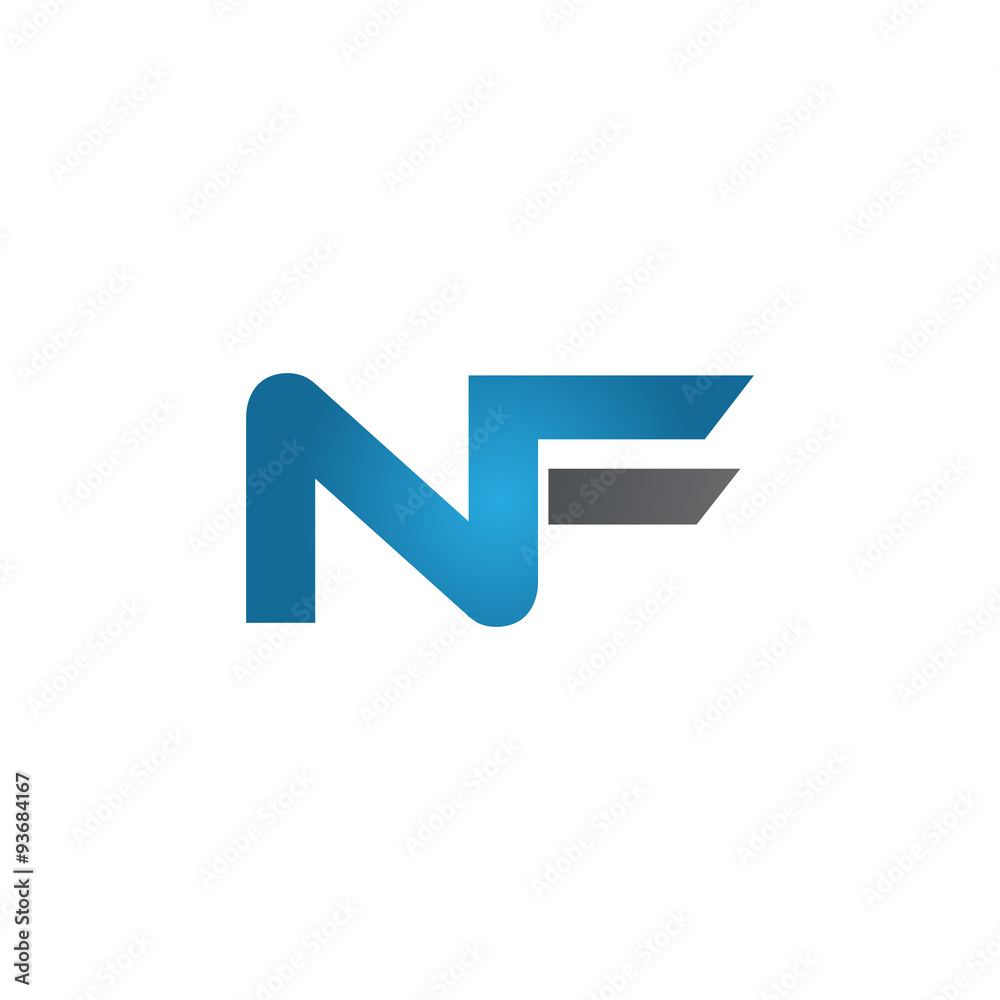 NF company linked letter logo blue NF company linked letter logo blue