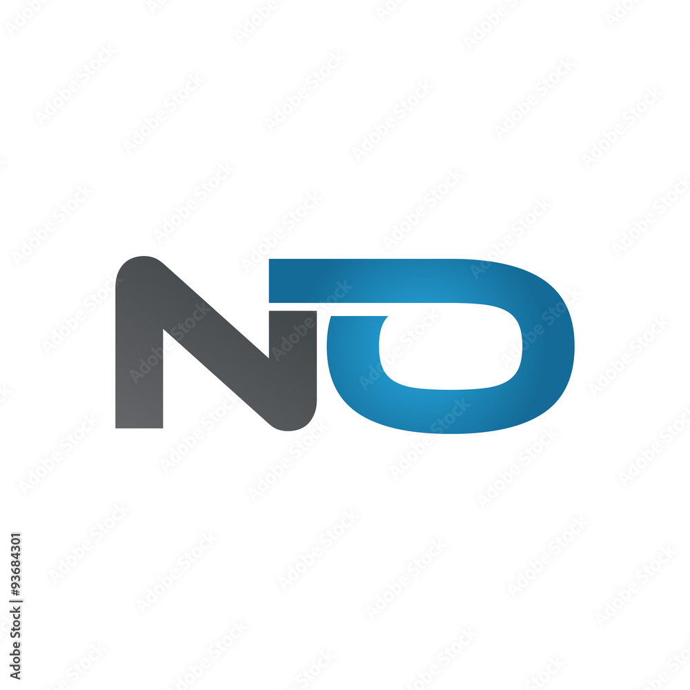 NO company linked letter logo blue NO company linked letter logo blue