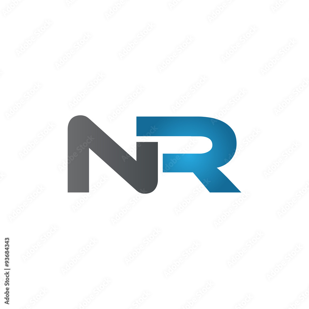 NR company linked letter logo blue NR company linked letter logo blue