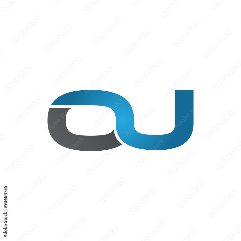 OU company linked letter logo blue OU company linked letter logo blue