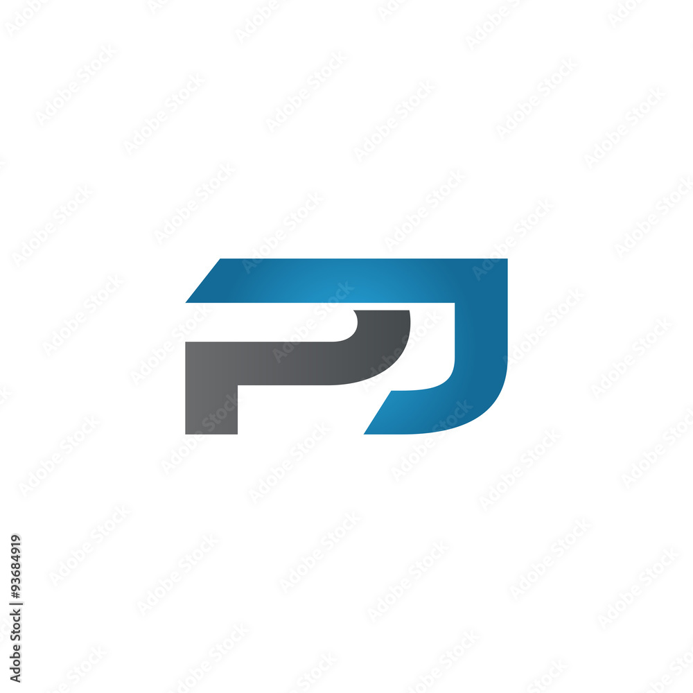 PJ company linked letter logo blue PJ company linked letter logo blue