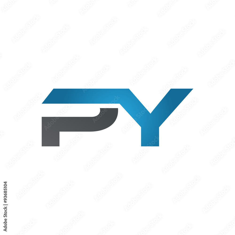 PY company linked letter logo blue PY company linked letter logo blue