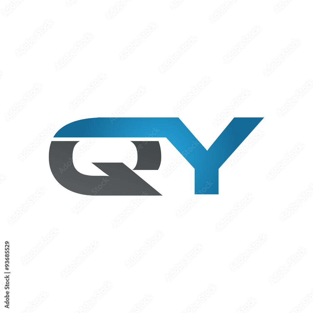 QY company linked letter logo blue QY company linked letter logo blue