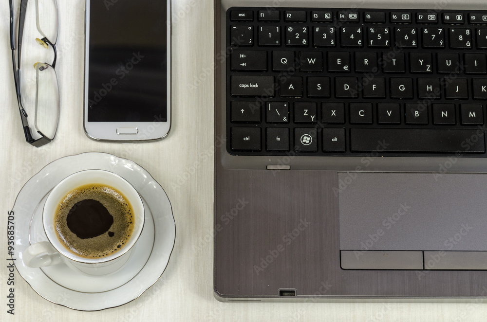 tidy business office table concept