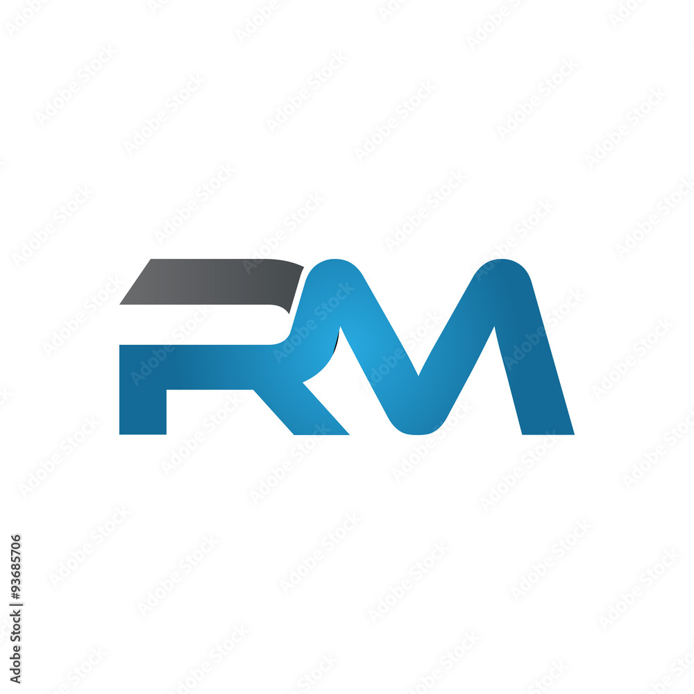 RM company linked letter logo blue RM company linked letter logo blue