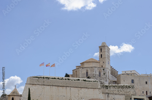 Dalt Vila medieval fortress. Ibiza island and city. photo