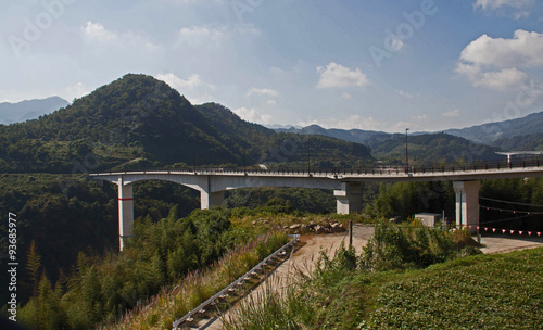 建設工事中の大分ダムにできたマンジュウ橋