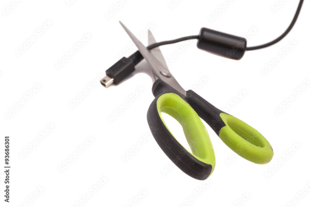 Scissors and USB Cable Scissors and USB Cable