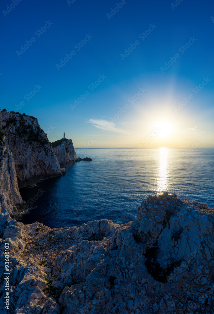 Lefkas island lighthouse Greece