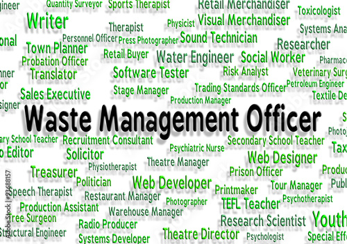 Waste Management Officer Shows Manager Words And Bosses