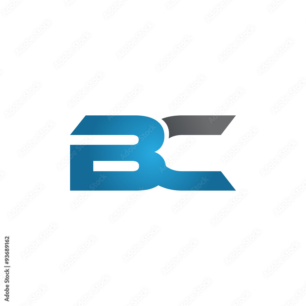 BC company linked letter logo blue