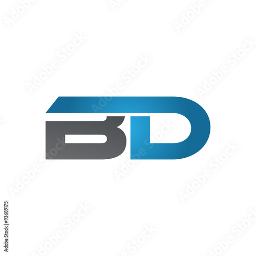 Free Download BD company linked letter logo blue - GFXLoad