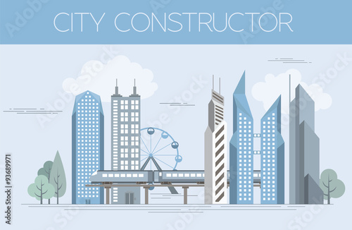 Great city map creator. Colour version. House constructor. House