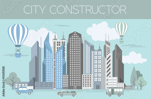 Great city map creator. Colour version. House constructor. House