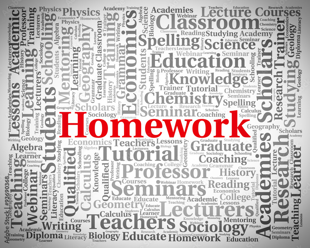 Homework Word Means Learning Education And Task