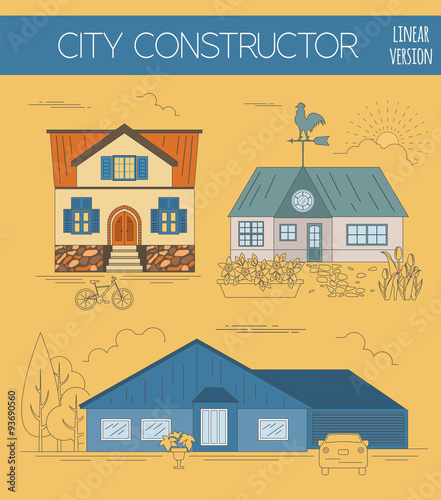 Great city map creator. Colour version. House constructor. House