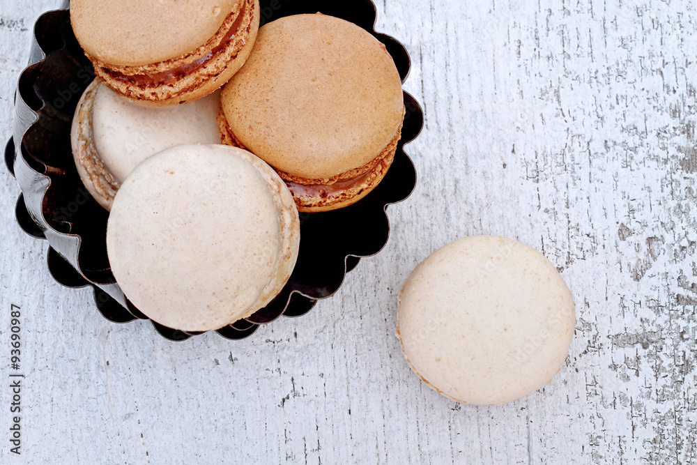 Vanilla and Chocolate Macarons Vanilla and Chocolate Macarons