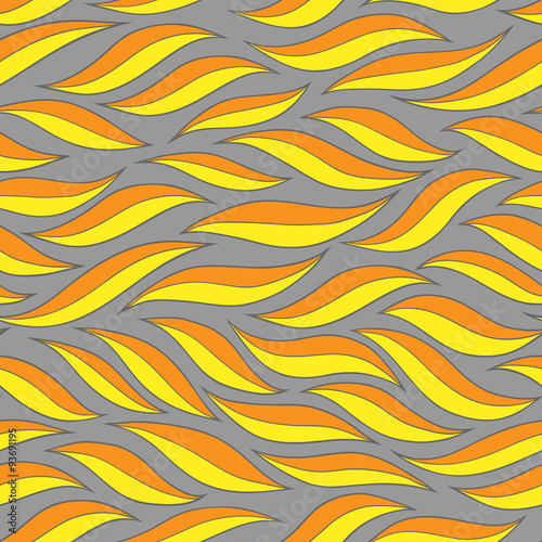 abstract two-tone gray yellow leaves
