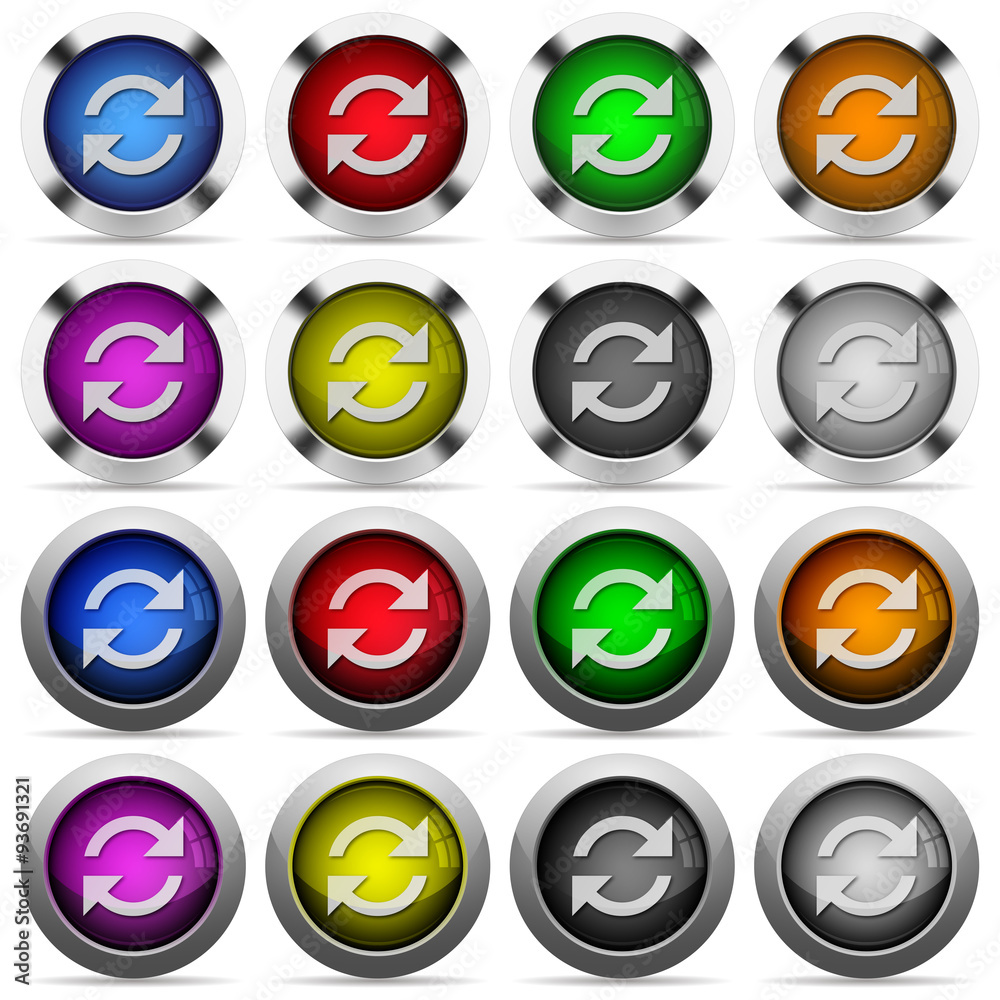 Set of color refresh web buttons Set of color refresh web buttons