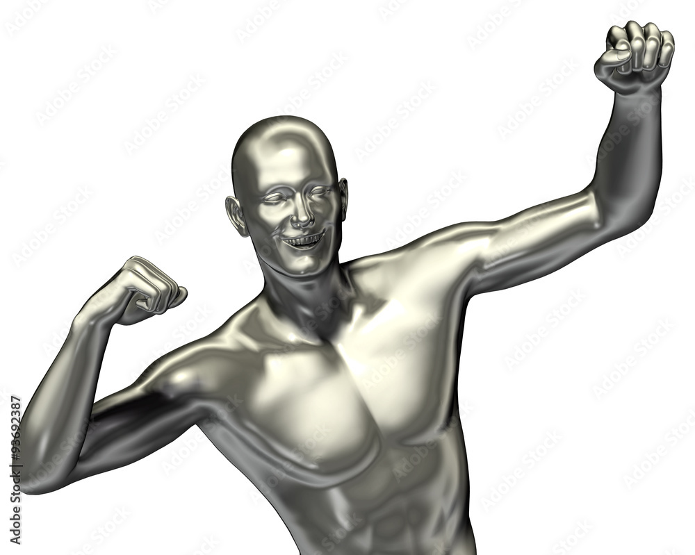 3d rendered man illustration with expression