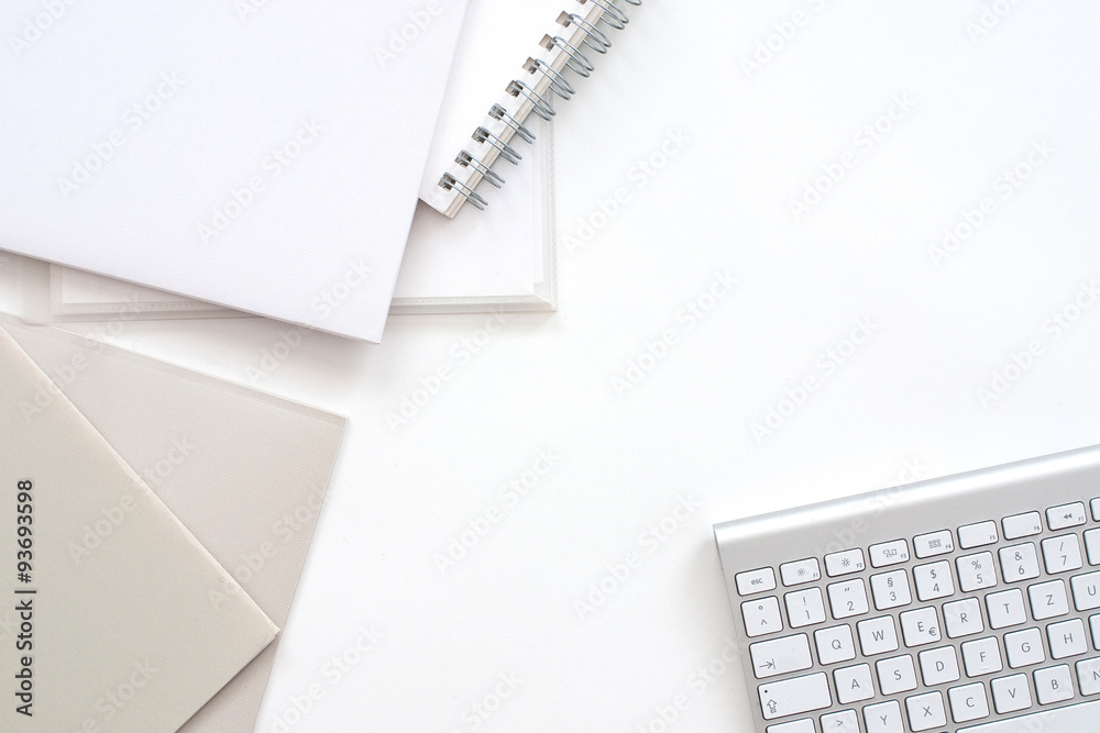 modern office workspace - professional desktop from above