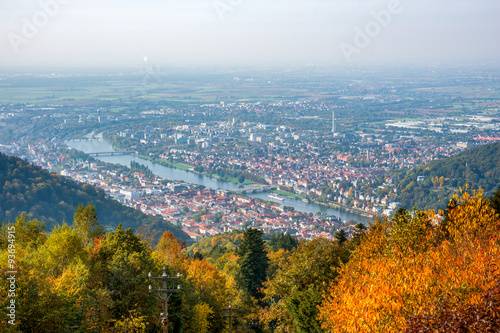 Blick vom Königsstuhl auf Heidelberg 