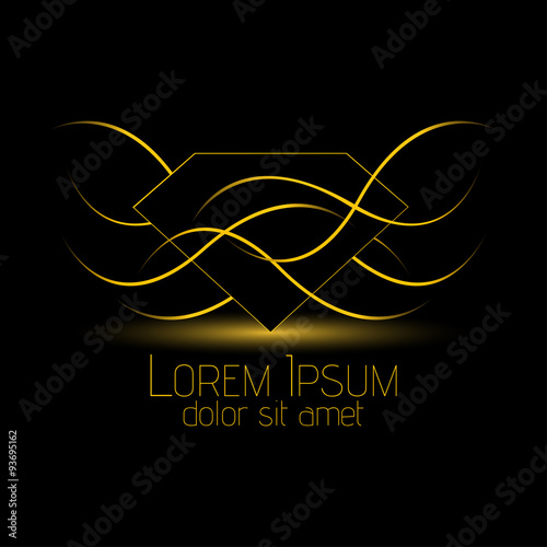 Gemstones design use for Gems logo, diamond logo, background for jewelry, jewellery, jewelry or gems company