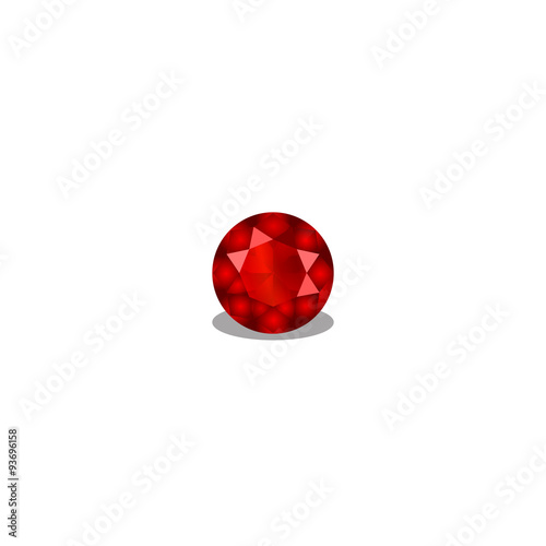 ruby, red sapphire isolated logo, icon, background for gems and jewelry company