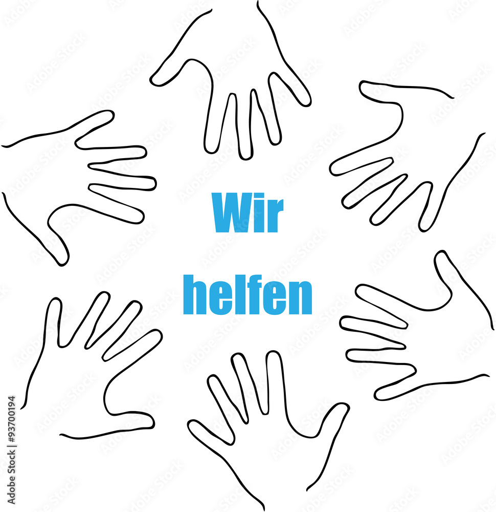 Obraz premium Gemeinsam helfen