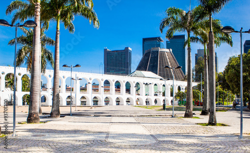Obraz na płótnie Carioca Aqueduct Arch in Lapa, Rio de Janeiro, Brazil w salonie