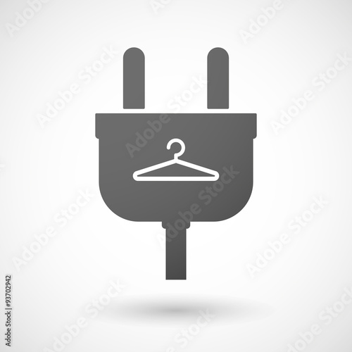 Isolated plug icon with a hanger