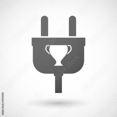 Isolated plug icon with a cup