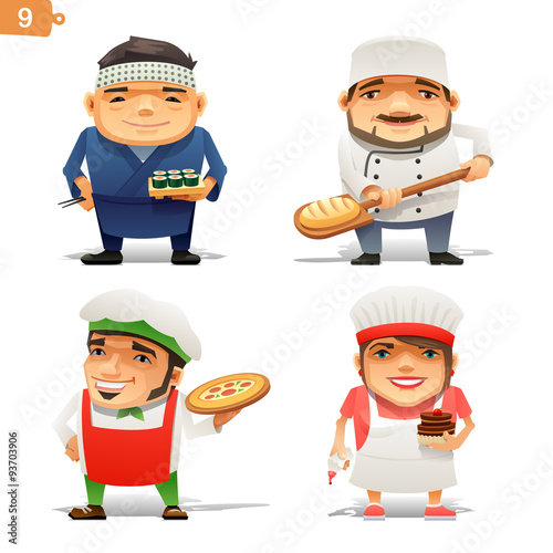 Cooking professions set