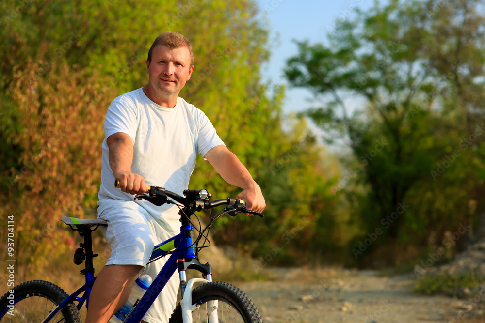 Mountain Bike cyclist riding outdoor Mountain Bike cyclist riding outdoor