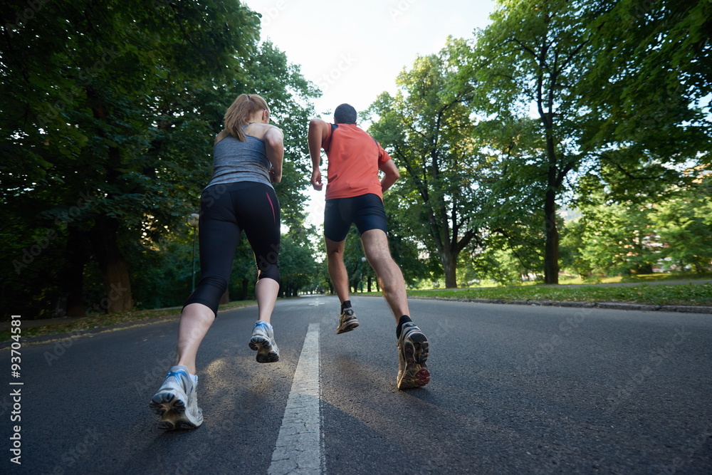 Obraz premium couple jogging