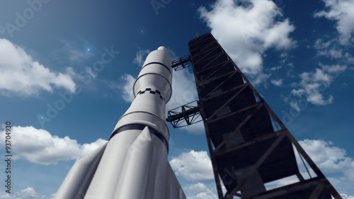 Foto Close up of a space rocket shuttle