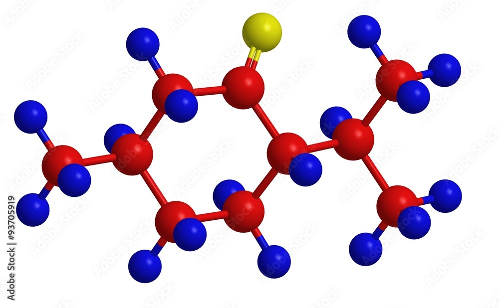 Molecular structure of menthone Molecular structure of menthone